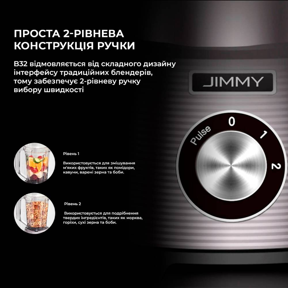 Блендер JIMMY B32 Titanium Gray Мощность 700