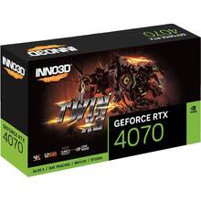 Відеокарта INNO3D GeForce RTX4070 Twin X2 12Gb 192bit 2475/21000МГц (N40702-126X-185252N)