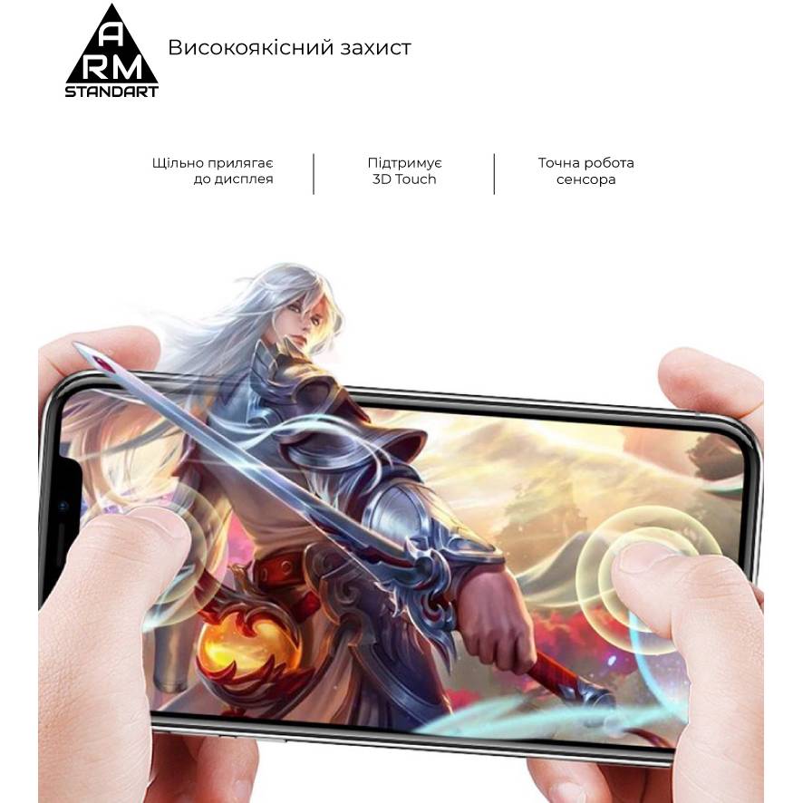 Защитное стекло ARMORSTANDART Full Glue для Xiaomi Redmi A1/A1+/Poco C50 Black (ARM62819) Совместимость по модели  Xiaomi Redmi A1+