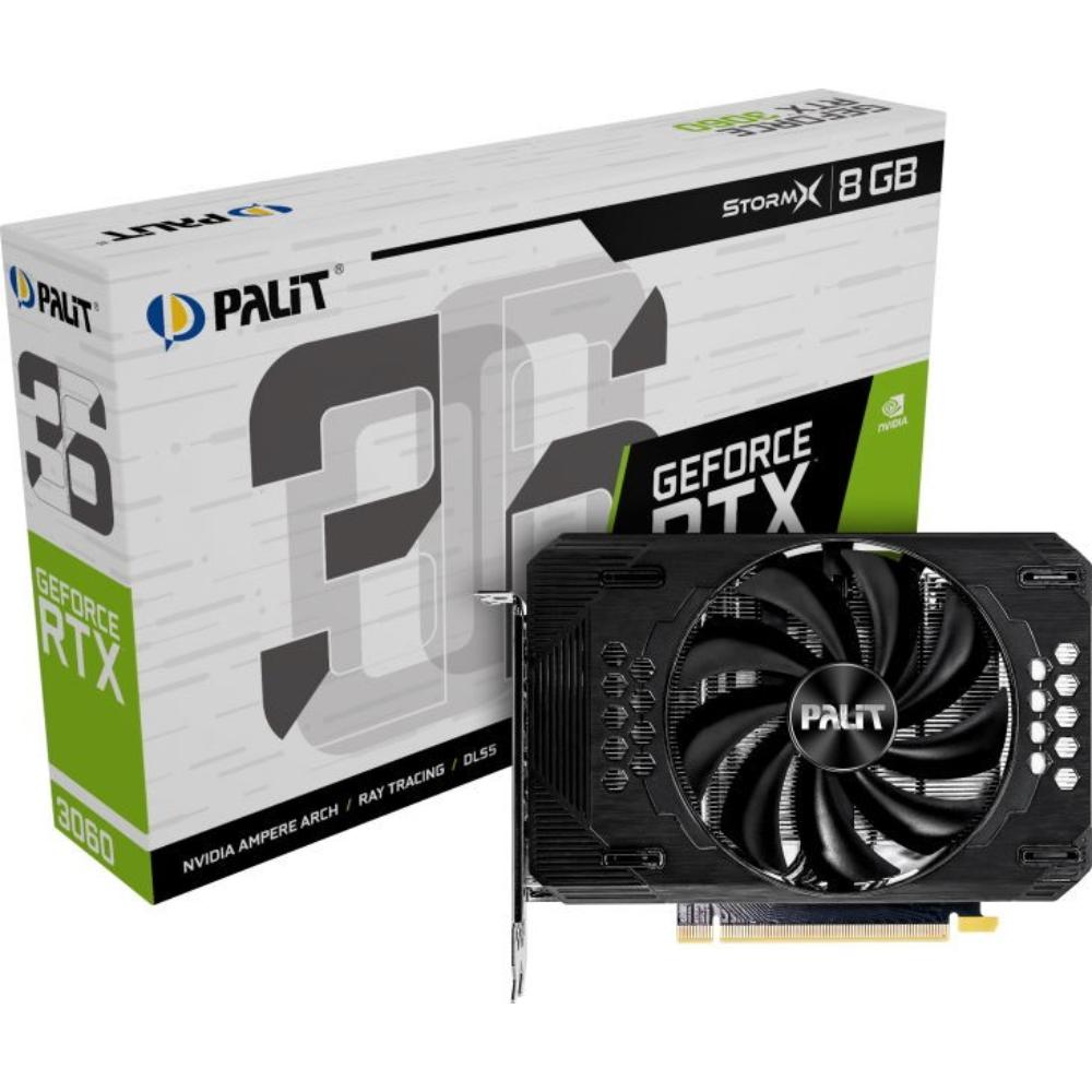 Фото Відеокарта PALIT GeForce RTX 3060 STORMX 8GB 128Bit 1777/15000MHz (NE63060019P1-190AF)