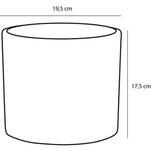 Кашпо EDELMAN Era pot round 19.5 см Grey (1035839) Додатково обсяг 4,1; дренажні отвори: ні