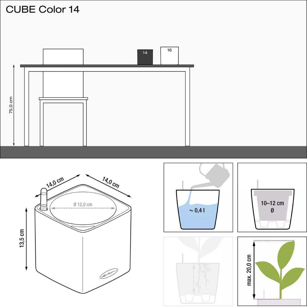 Заказать Кашпо LECHUZA CUBE Color 14 Белый (13380)