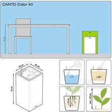 Кашпо Lechuza Canto Stone High 40 графитово-черный (13622)
