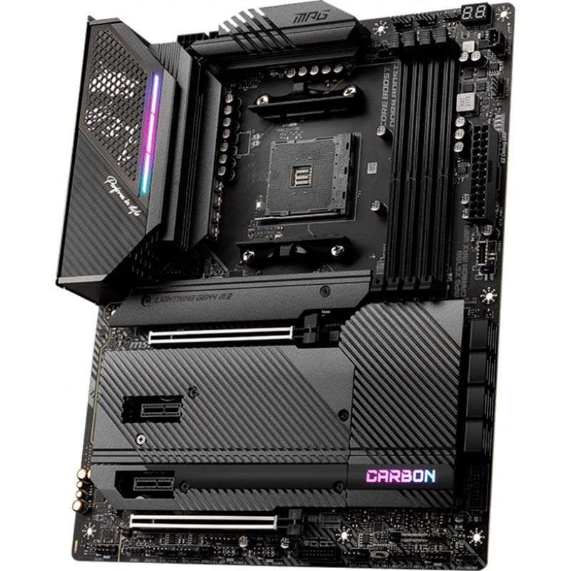 Материнская плата MSI MPG X570S CARBON MAX WIFI (911-7D52-008) Частота работы памяти 5300, 5200, 5000, 4800, 4600, 4533, 4400, 4300, 4266, 4200, 4133, 4000, 3866, 3733, 3600, 3466, 3400, 3333, 3300, 3200, 3000, 2933, 2666, 2400, 2133, 1866