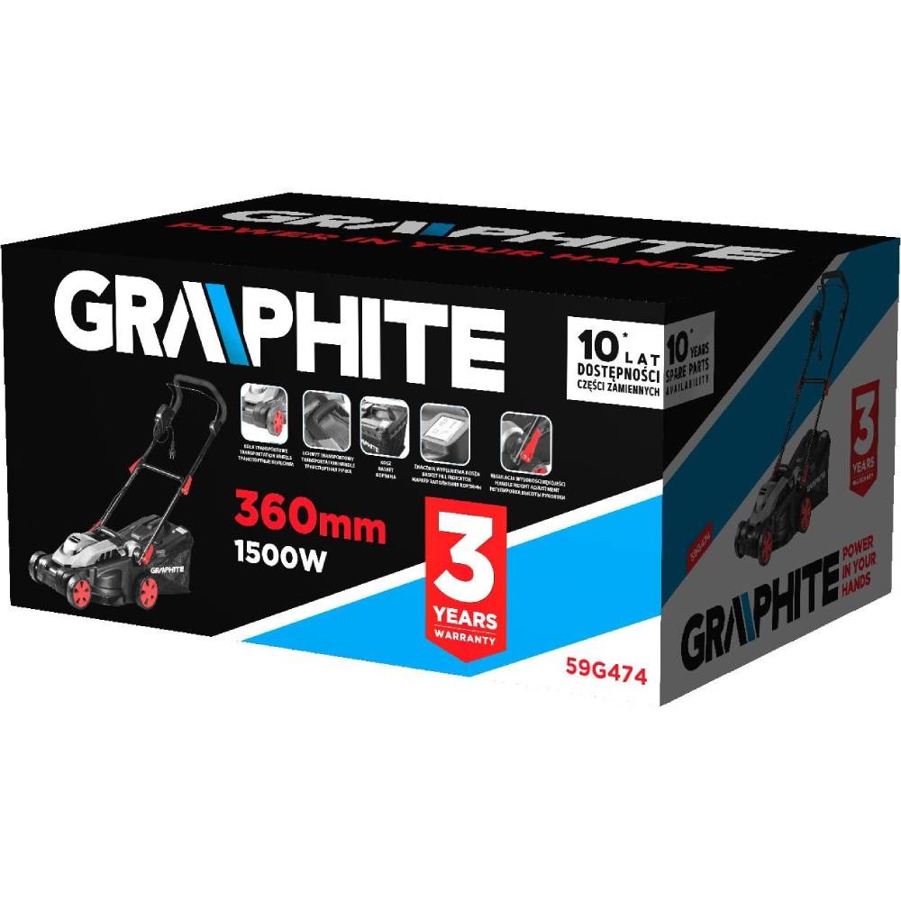 Газонокосарка GRAPHITE 59G474 Тип живлення мережа