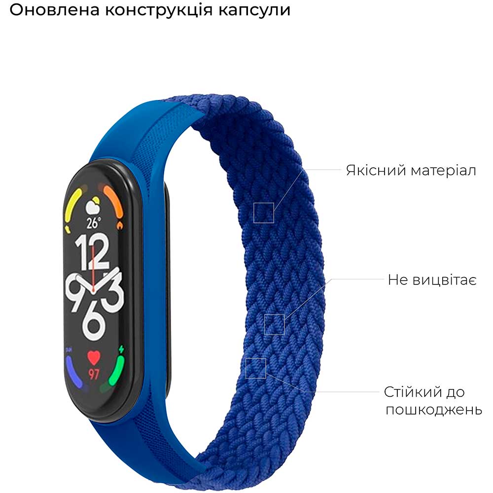 Ремешок ARMORSTANDART для Xiaomi Mi Band 4/5/6/7 Blue size L (ARM58758) Совместимость по модели XIAOMI Mi Band 4