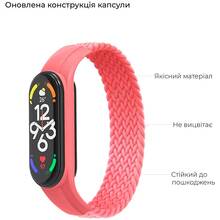 Ремешок ArmorStandart Braided Solo Loop для Xiaomi Mi Band 4/5/6/7 Pink size M (ARM58767)