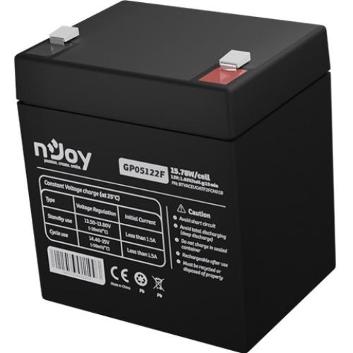 Аккумулятор NJOY GP05122F 12V 5AH (BTVACEUOATF2FCN01B) AGM Напряжение, В 12