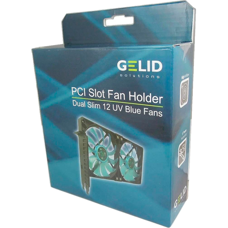 Кулер для видеокарты GELID PCI Slot Fan Holder (SL-PCI-02) Диаметр вентилятора, мм 120