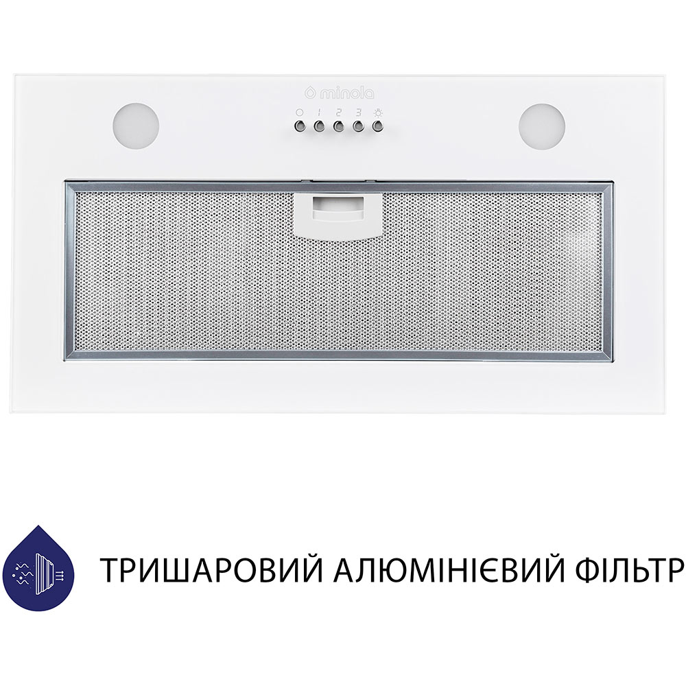 Витяжка MINOLA HBI 5262 WH GLASS 700 LED Режим роботи циркуляція