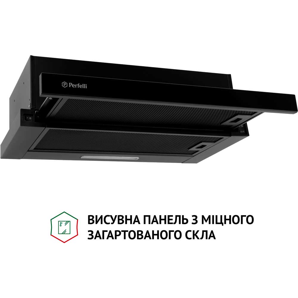 Витяжка PERFELLI TL 6333 BL 700 LED GLASS Тип телескопічна