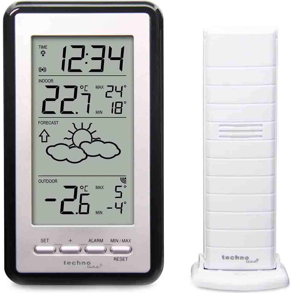 Метеостанция TECHNOLINE WS9130 IT Silver/Black Способ установки настольный/настенный
