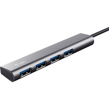 USB-хаб TRUST Halyx 4-Port USB-A 3.2 Grey (24947)