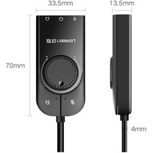 Звуковая карта UGREEN CM129 USB AUX jack TRS(Mic + Ear) SSS1629 Black (40964)