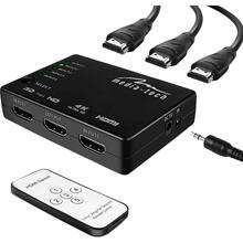 Спліттер MEDIA-TECH HDMI 5 ports HDMI switch Black (MT5207)
