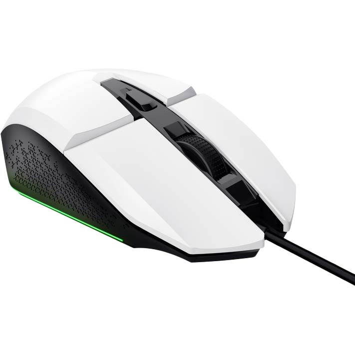 Миша TRUST GXT 109 FELOX RGB White (25066_TRUST) Дротове підключення USB