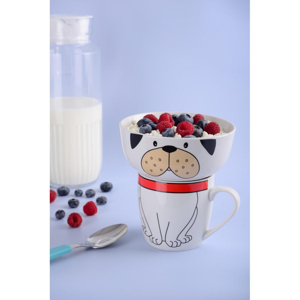 Внешний вид Набор посуды LIMITED EDITION HAPPY DOG 2 пр (YF6011)