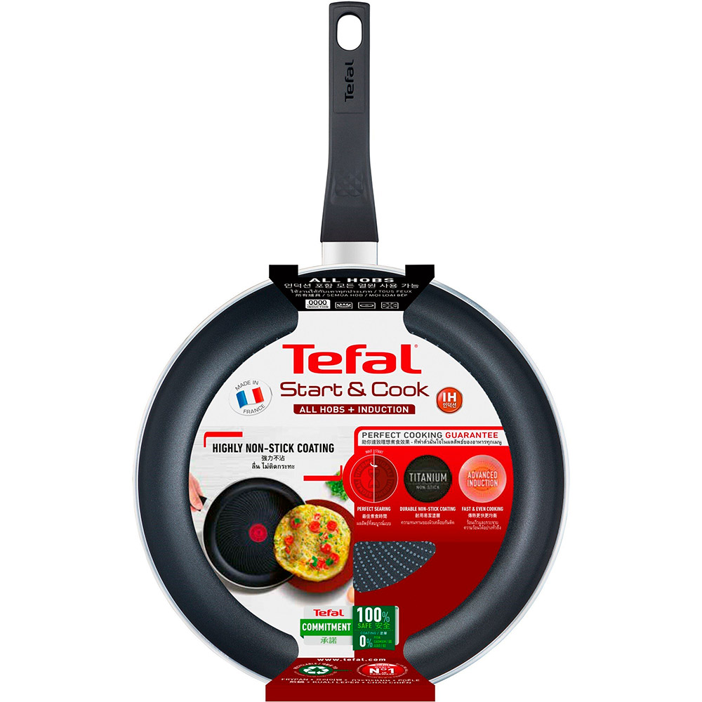 Сковорода TEFAL Start&Cook 26 см Titanium (C2720553) Особливості індикатор нагріву