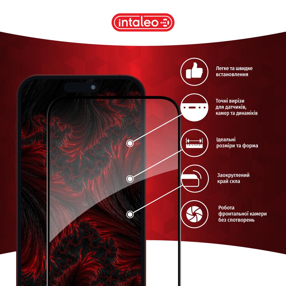 Защитное стекло INTALEO Full Glue для Apple iPhone 15 Pro Черный (1283126575440) Совместимость по модели  Apple iPhone 15 Pro