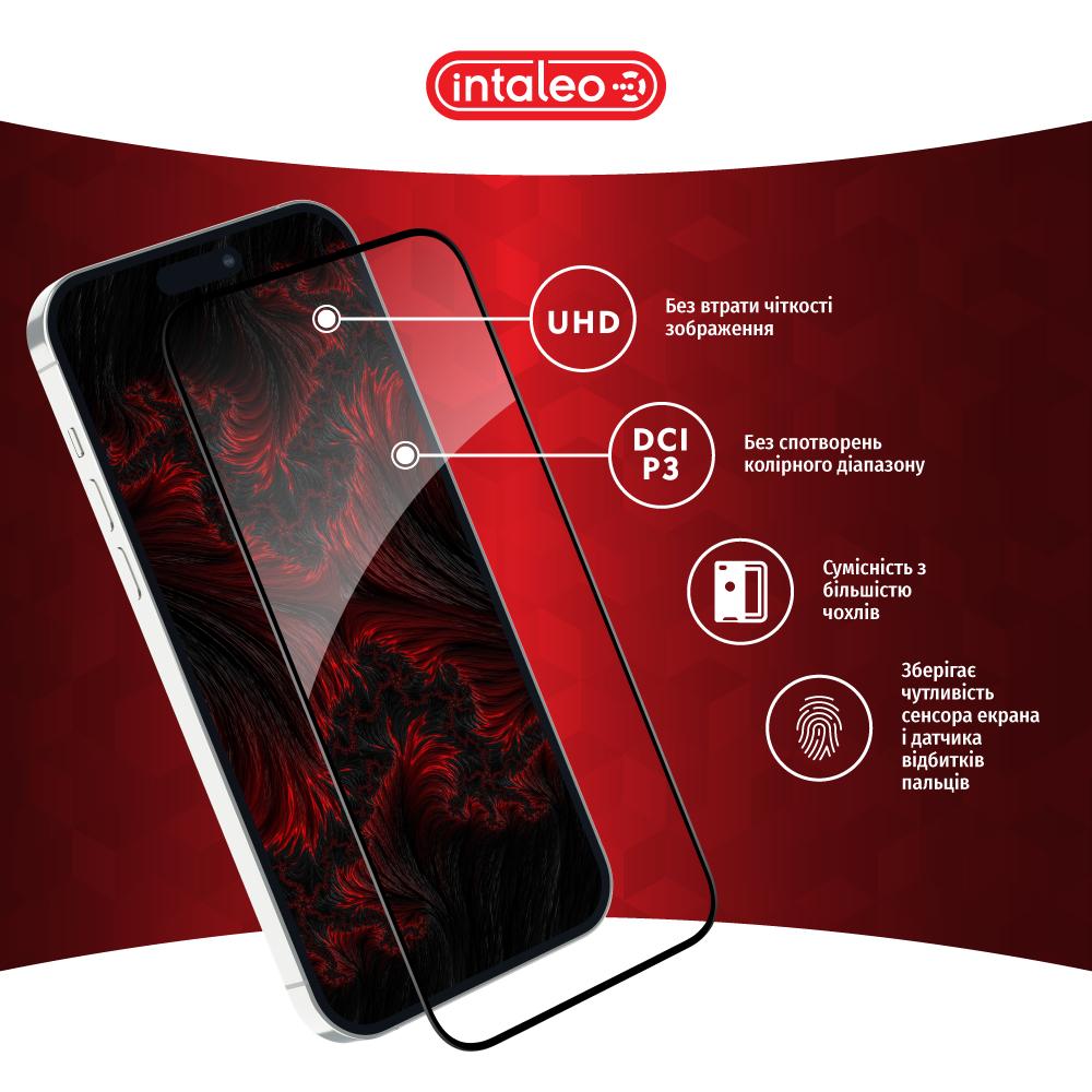 Защитное стекло INTALEO Full Glue для Apple iPhone 15 Plus Черный (1283126575334) Тип стекло