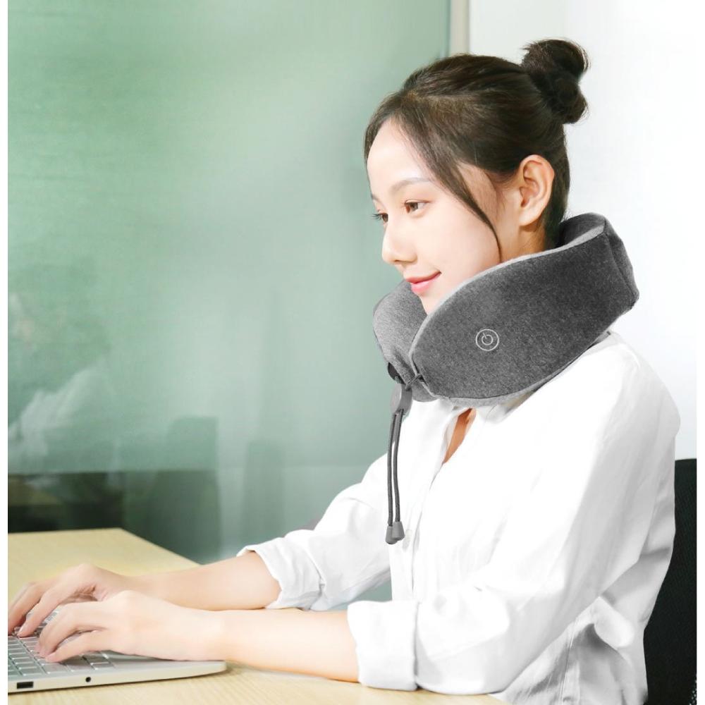 Подушка підголівник LF Massage sleep neck pillow Gray (LR-S100) Рівень шуму 45