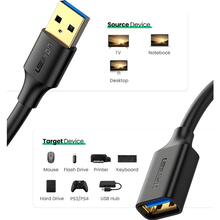 Удлинитель UGREEN US129 USB3.0 AM-AF 3 м Black (30127)