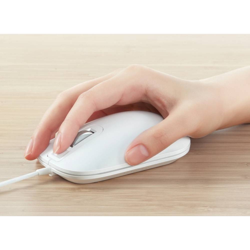 Миша XIAOMI Jessis J1 Fingerprint Identification Mouse USB White (J1W) Дротове підключення USB