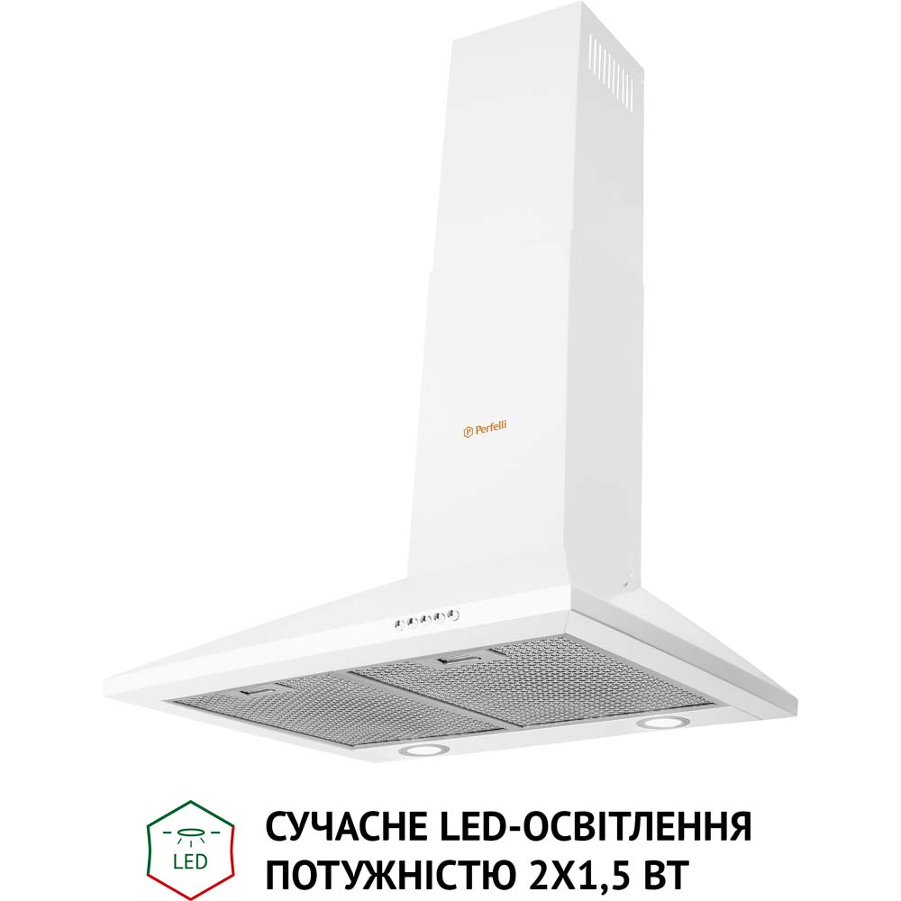 Витяжка PERFELLI K 6610 WH 1000 LED Діаметр повітропровода 150