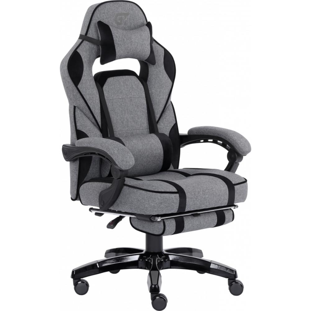Кресло GT RACER X-2749-1 Fabric Gray/Black Suede Материал обивки ткань