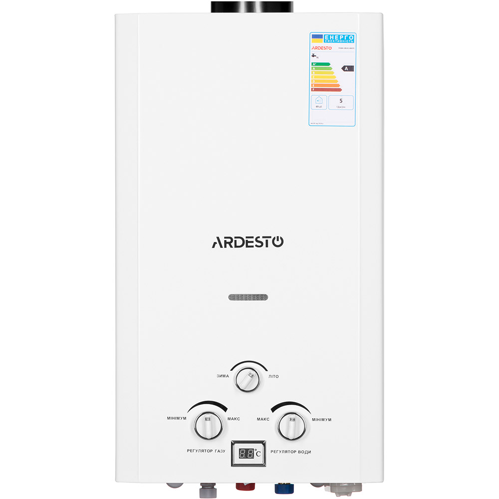 Газовая колонка ARDESTO X1 10 л/мин 20 кВт (TFGBH-10B-X1-WHITE) Газовая колонка ARDESTO X1 10 л/мин 20 кВт (TFGBH-10B-X1-WHITE)