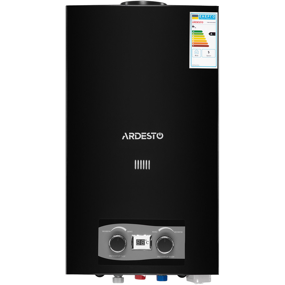 Газовая колонка ARDESTO X2 10 л/мин 20 кВт (TFGBH-10B-X2-BLACK) Газовая колонка ARDESTO X2 10 л/мин 20 кВт (TFGBH-10B-X2-BLACK)