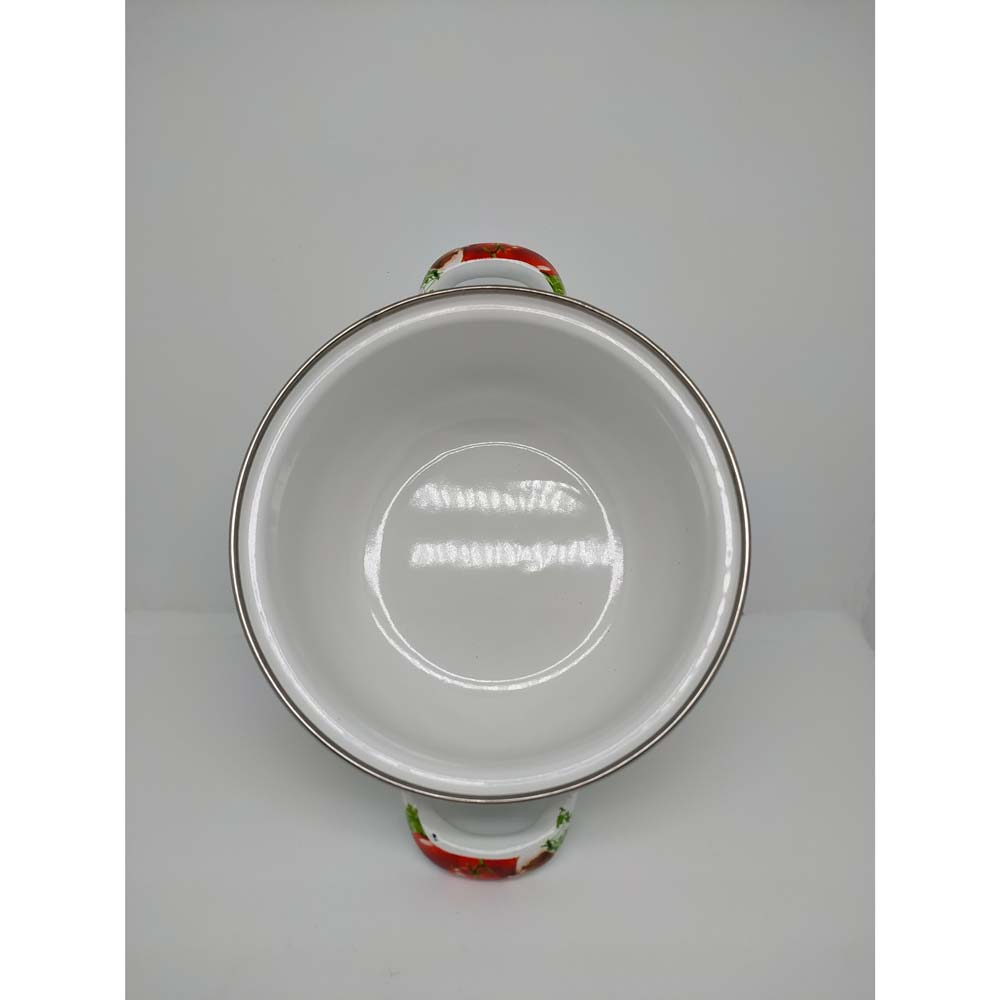 Каструля AURETI Врожай 3.2 л White (AU-703-20) Матеріал каструлі емальована сталь