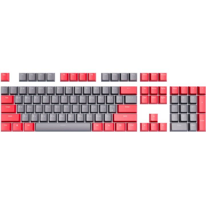 Набір кейкапів DARK PROJECT PBT KS-42 ENG/UA/RU Gray/Red
