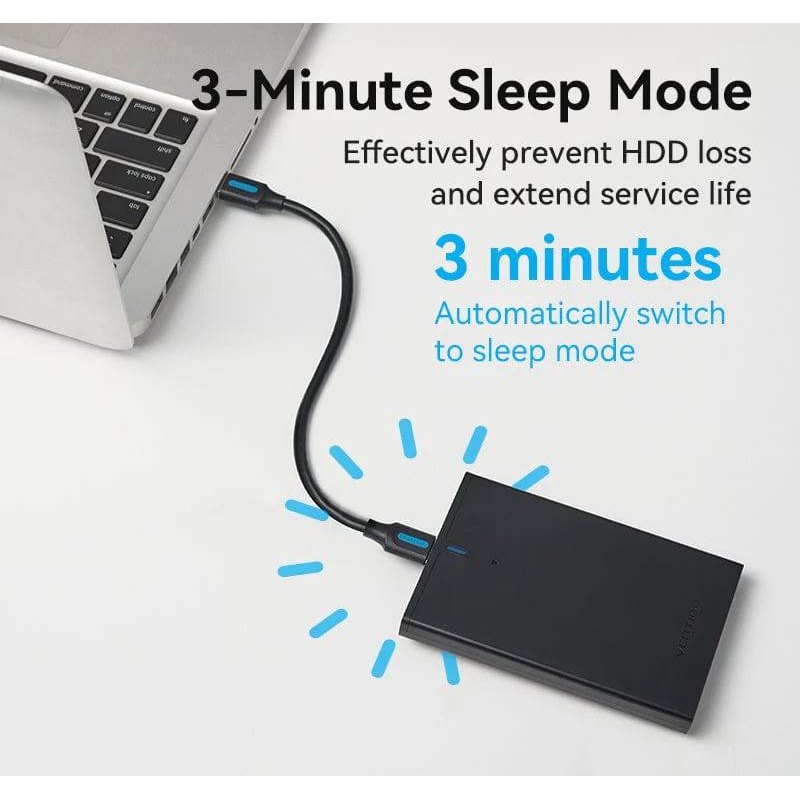Внешний карман для жесткого диска VENTION KPAB0 2.5" HDD/SSD USB 3.0 Micro-B Black Основные характеристики Подходит для 2,5-дюймовых дисков SATA толщиной 7/9,5 мм
