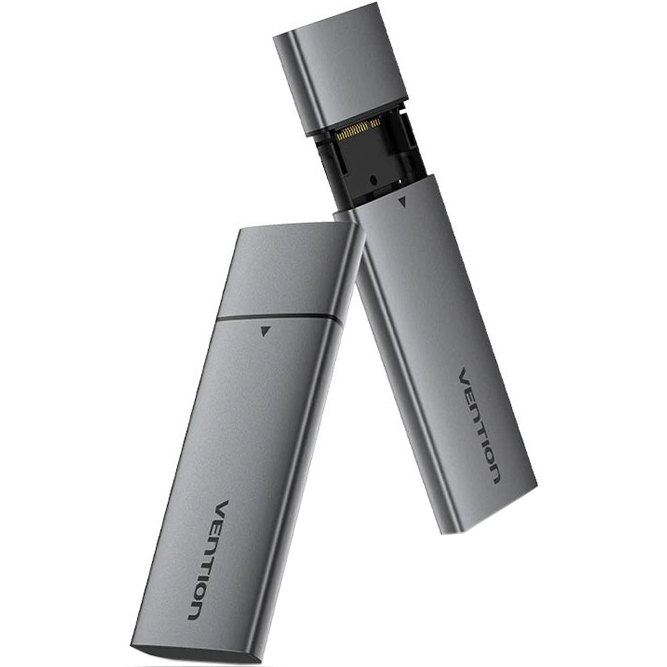 Зовнішня кишеня VENTION KPGH0 SSD M.2 (NVME) M-key USB Type-C 3.2 Grey Основні характеристики Розмір: 1.8", Швидкість передачі: 10 Гбіт/с