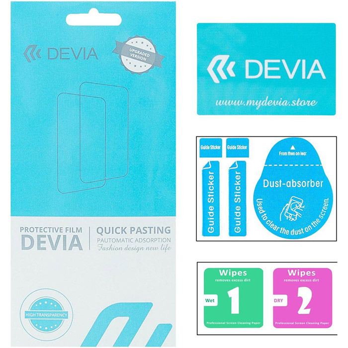 Гідрогелева плівка DEVIA для Vivo V21 двостороння (DV-VV-V21FB) Тип плівка
