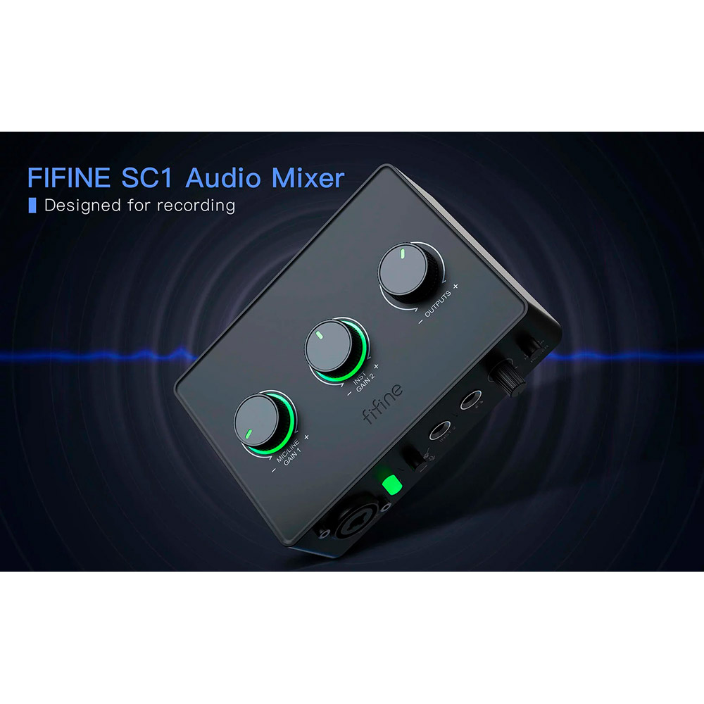 Мікшер FIFINE SC1 Sound Card (4820216972467) Матеріал метал