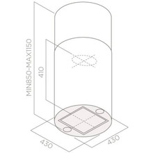 Витяжка ELICA TUBE PRO ISLAND BL MAT/A/43