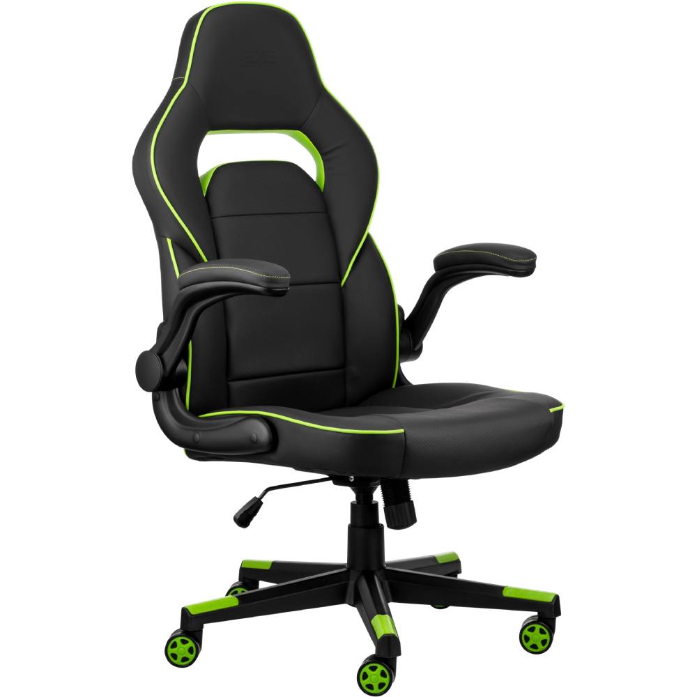 Крісло 2E GAMING HEBI Black/Green Матеріал оббивки шкірозамінник