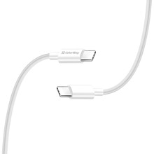 Кабель COLORWAY Type-C-Type-C100W 5 А TPE PD Fast Charging 1 м White (CW-CBPDCC058-WT)