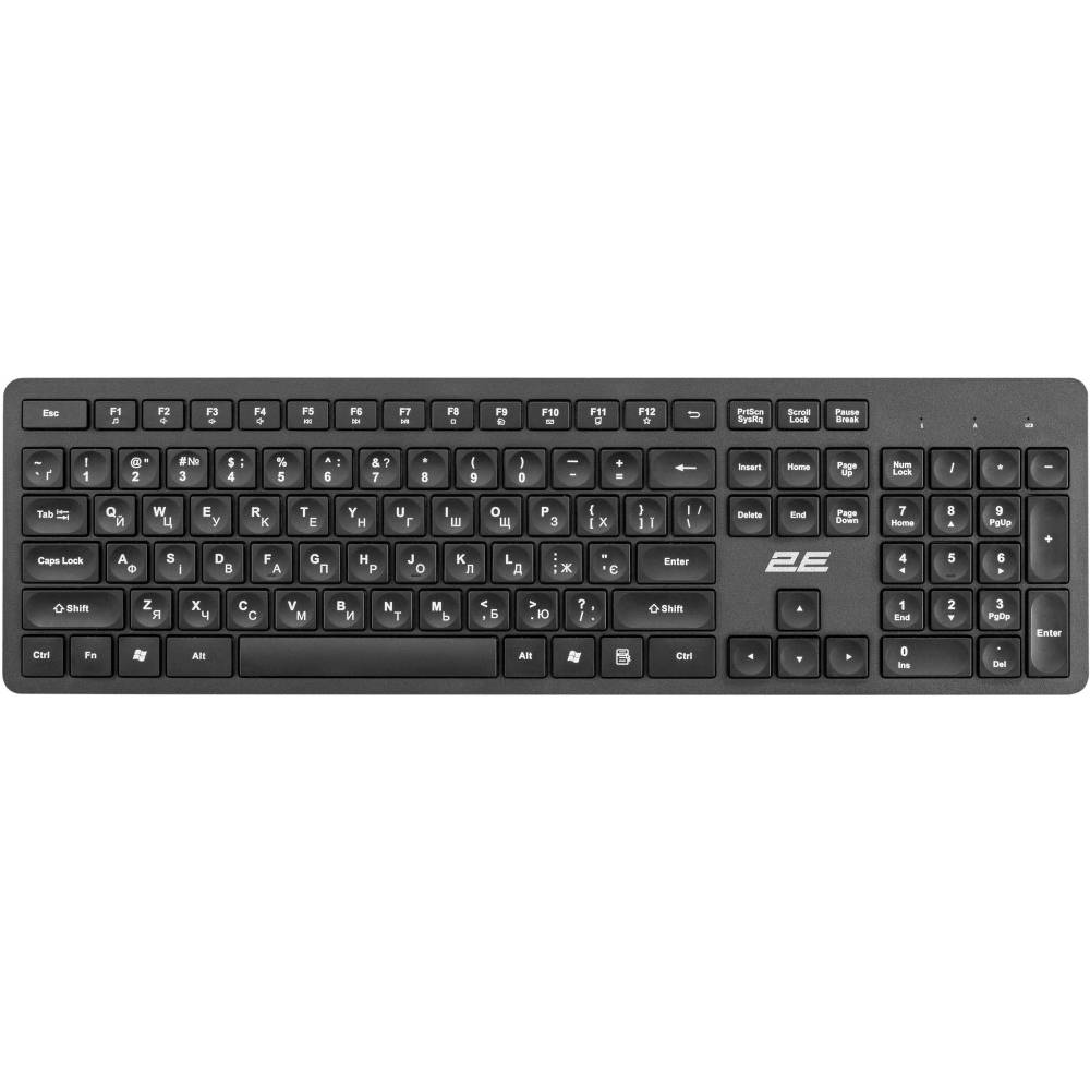 Комплект 2E MK420 WL Black (2E-MK420WB) Комплектація клавіатура+миша