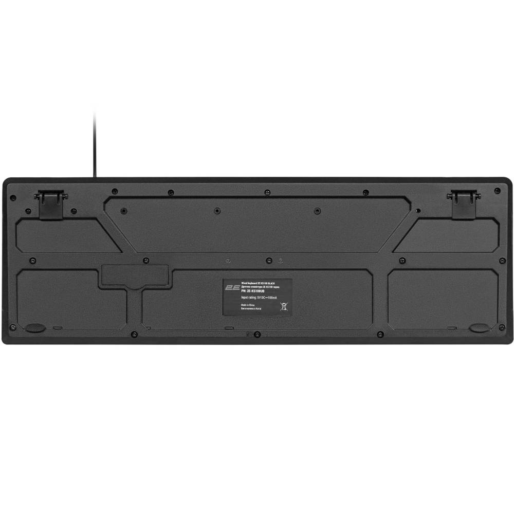 Клавиатура 2E KS108 USB Black (2E-KS108UB) Конструкция мембранная