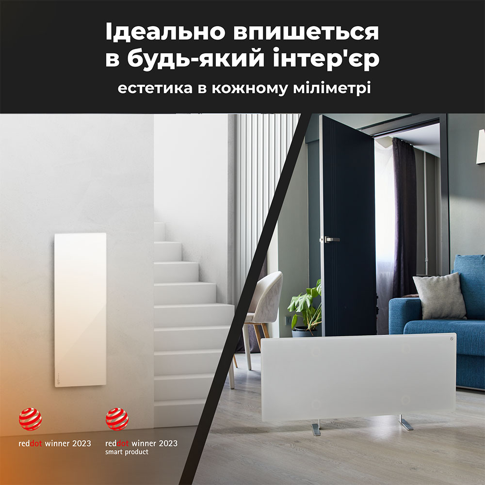 Внешний вид Конвектор AENO Premium Eco Smart GH3S LED White (AGH0003S)