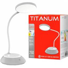 Настільна лампа TITANUM LED DC3 TLTF-022G Grey (26843)