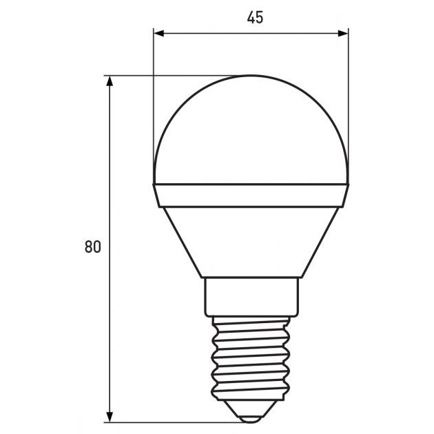 Светодиодная лампа EUROLAMP G45 5W E14 4000K (LED-G45-05144(P)) Тип цоколя (патрона) E14