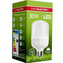 Лампочка EUROELECTRIC LED Plastic 30W E27 6500K (LED-HP-30276(P))