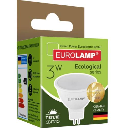 Светодиодная лампа EUROLAM ECO серия P SMD 3W 3000K (LED-SMD-03533(P)) Тип светодиодная (LED)