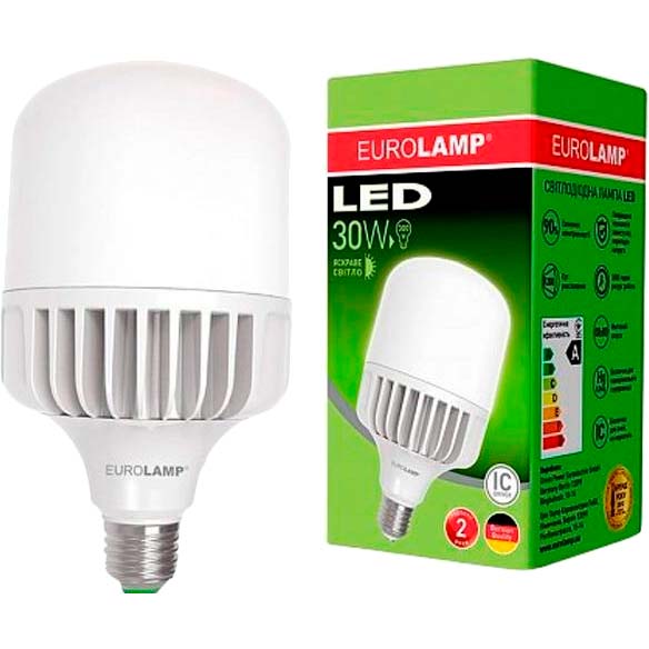 Светодиодная лампа Eurolamp LED E27 30W 60 pcs NW HP (LED-HP-30274) Угол рассеивания 200