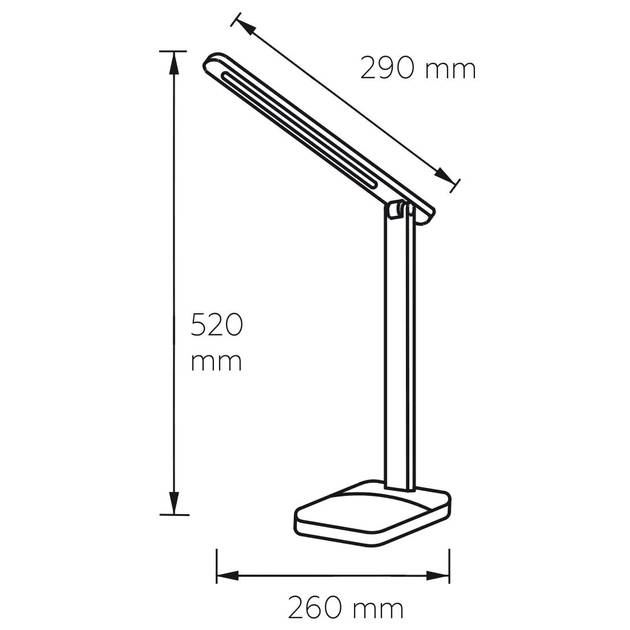 Настільна лампа EUROLAM LED 5W 3000-5000K White (LED-TLG-1(white)) Тип вимикача сенсор