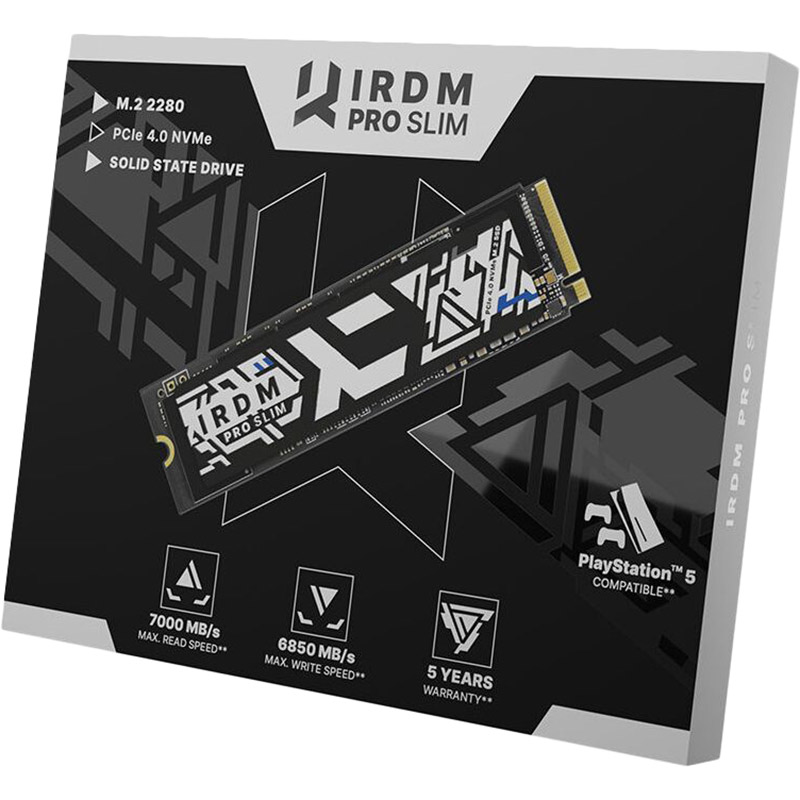 SSD накопичувач GOODRAM IRDM PRO SLIM 1TB M.2 2280 PCIe 4x4 NVMe (IRP-SSDPR-P44S-2K0-80) Тип твердотільний накопичувач (SSD)